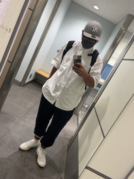 「アイテム（スリッポン、ホワイト系）」を使った、＝＝トム＝＝さん（メンズ・174cm）の夏コーディネート