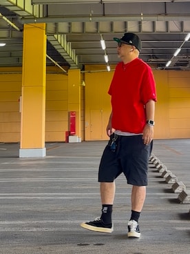 「アイテム（キーホルダー）」を使った、＝＝トム＝＝さん（メンズ・174cm）の夏コーディネート