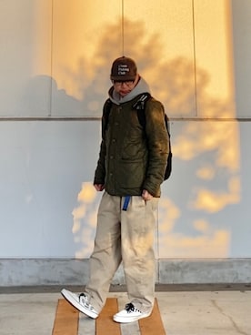 「chaosfishingclub」｜＝＝トム＝＝さん（メンズ・174cm）の冬コーディネート