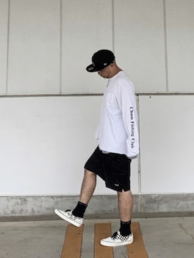 「VANS（バンズ）のアイテム（パンツ）」を使った、＝＝トム＝＝さん（メンズ・174cm）の夏コーディネート