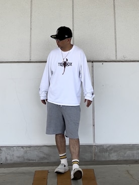 「TENBOX（テンボックス）のアイテム（帽子）」を使った、＝＝トム＝＝さん（メンズ・174cm）の春コーディネート