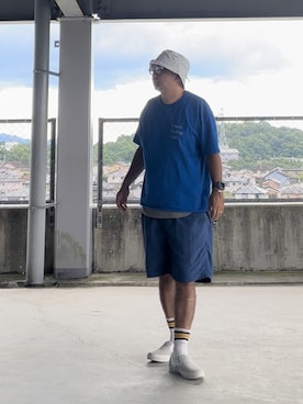 「アイテム（スリッポン、ホワイト系）」を使った、＝＝トム＝＝さん（メンズ・174cm）の夏コーディネート
