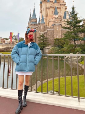 「エクストララージ」｜「アイテム（ダウンジャケット/コート）」を使った、しおんさん（レディース・165cm）の冬コーディネート