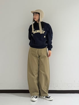 「アイテム（スウェット）」を使った、futabaさん（レディース・159cm）の秋コーディネート