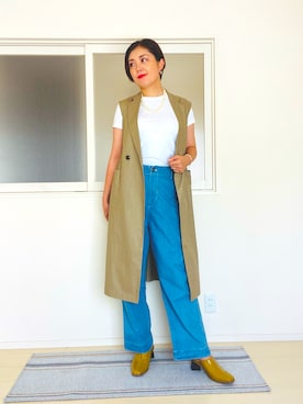 「NANO universe（ナノユニバース）のアイテム（その他アウター）」を使った、Keikoさん（レディース・168cm）の夏コーディネート