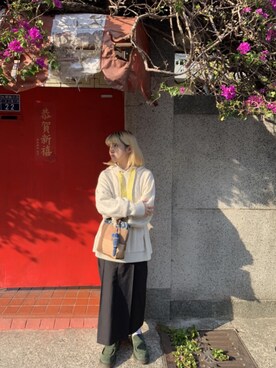 「アイテム（ローファー、グリーン系）」を使った、瑱さん（レディース・155cm）の夏コーディネート