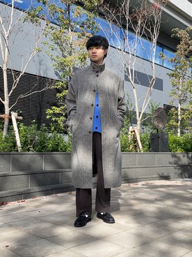「SENSE OF PLACE by URBAN RESEARCH（センスオブプレイスバイアーバンリサーチ）のアイテム（ステンカラーコート）」を使った、ぺいさん（メンズ・173cm）の秋コーディネート