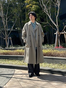 「SENSE OF PLACE by URBAN RESEARCH（センスオブプレイスバイアーバンリサーチ）のアイテム（トレンチコート）」を使った、ぺいさん（メンズ・173cm）の春コーディネート