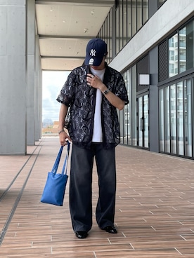 「SMELLY（スメリー）のアイテム（バッグ）」を使った、ぺいさん（メンズ・173cm）の夏コーディネート