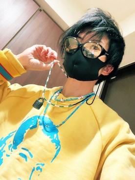 「MONKEY TIME（モンキータイム）のアイテム（スウェット）」を使った、rikutoさん（メンズ・172cm）の春コーディネート