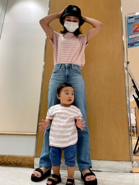 「Teva（テバ）のTeva / プラットフォーム ユニバーサル（サンダル）」を使った、MARI.Hさん（キッズ・80cm）の夏コーディネート