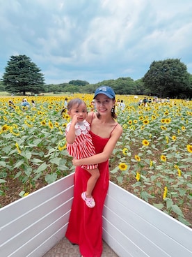 「アイテム（帽子、ブルー系）」を使った、MARI.Hさん（レディース・162cm）の冬コーディネート