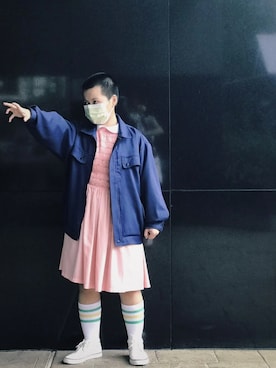 「handmade」｜「アイテム（ワンピース/ドレス）」を使った、MEATさん（レディース・142cm）の冬コーディネート