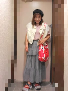 「one after another NICE CLAUP（ワンアフターアナザーナイスクラップ）のアイテム」を使った、ゆんさん（レディース・154cm・40代）の夏コーディネート