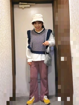 「KBF+（ケービーエフプラス）のアイテム（バッグ）」を使った、ゆんさん（レディース・154cm）の秋コーディネート