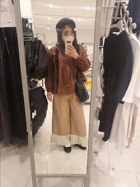 「カオリノモリ」｜「アイテム（ハンチング/ベレー帽）」を使った、ゆんさん（レディース・154cm）の秋コーディネート