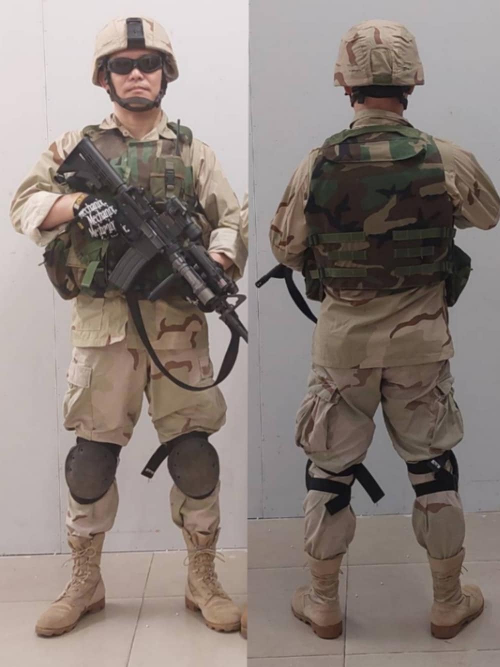 「Airsoft、Reenactment、OIF/Operation Iraqi Freedom、3ID Impression」｜「Point Blank Interceptor Body Armorのアイテム（ミリタリージャケット、その他）」を使った、Leo Yeungさん（メンズ・168cm）の秋コーディネートの1枚目の写真