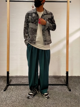 「B'2nd（ビーセカンド）のアイテム（パンツ）」を使った、minamiさん（メンズ・173cm）の夏コーディネート