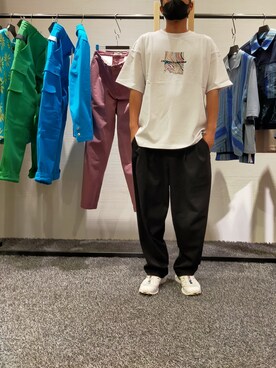 「B'2nd（ビーセカンド）のアイテム（パンツ）」を使った、minamiさん（メンズ・173cm）の夏コーディネート