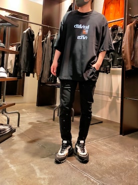 「RUN OF（ランオブ）のアイテム」を使った、minamiさん（メンズ・173cm）の春コーディネート