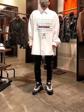 「RUN OF（ランオブ）のアイテム」を使った、minamiさん（メンズ・173cm）の春コーディネート