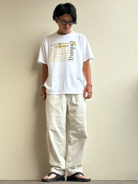 「HOKA（ホカ）のアイテム」を使った、やっきーさん（メンズ・175cm）の夏コーディネート