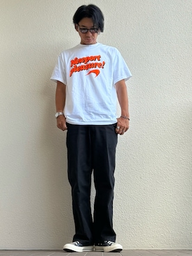 「アイテム（スニーカー）」を使った、やっきーさん（メンズ・175cm）の夏コーディネート