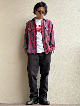 「ワークパンツ」｜やっきーさん（メンズ・175cm）の秋コーディネート