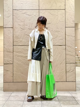 「ビスチェ」｜しゅんとみほさん（メンズ・185cm）の秋コーディネート