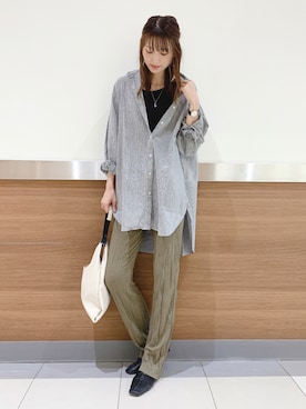 「RAG MACHINE（ラグマシーン）のアイテム（バッグ）」を使った、❁︎non❁︎さん（レディース・169cm）の夏コーディネート