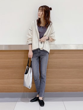 「アイテム（アナログ腕時計）」を使った、❁︎non❁︎さん（レディース・169cm）の秋コーディネート