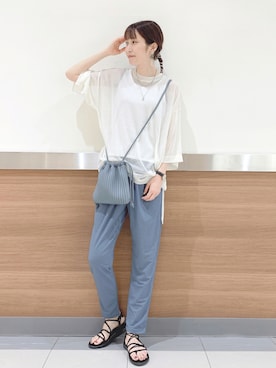 「アイテム（アンサンブル）」を使った、❁︎non❁︎さん（レディース・169cm）の夏コーディネート