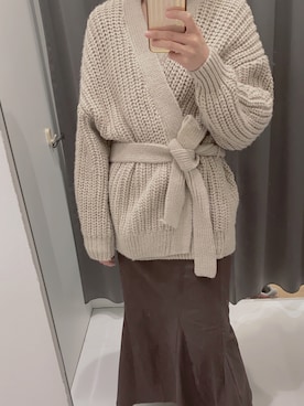 「H&M（エイチ・アンド・エム）のアイテム（カーディガン/ボレロ）」を使った、窓辺さん（レディース・163cm）の秋コーディネート