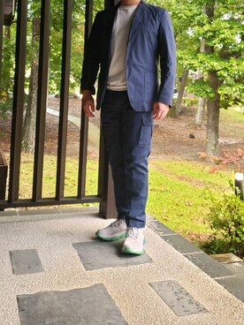 「おとなコーデ」｜「アイテム（カーゴパンツ）」を使った、しゅんマルさん（メンズ・172cm）の秋コーディネート