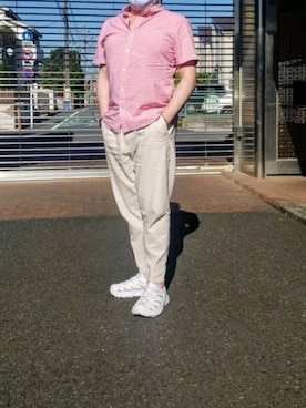 「HOKA ONEONE」｜しゅんマルさん（メンズ・172cm）の夏コーディネート
