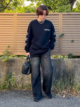 「アイテム（イヤリング）」を使った、ゐをりさん（メンズ・171cm）の秋コーディネート
