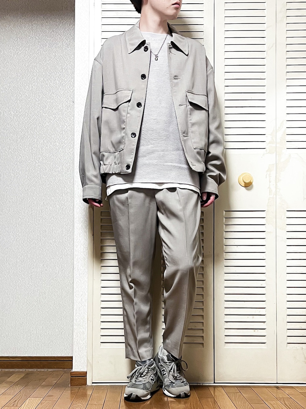 WYM LIDNM（ウィム バイ リドム）の「PE W-POCKET WIDE BLOUSON SET-UP