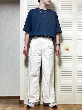 「デニムっていいよね」｜「アイテム（アクセサリー）」を使った、ゐをりさん（メンズ・171cm）の夏コーディネート