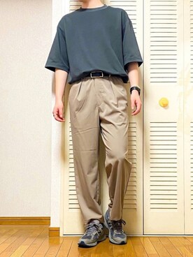 「UNIQLO U」｜ゐをりさん（メンズ・171cm）の夏コーディネート