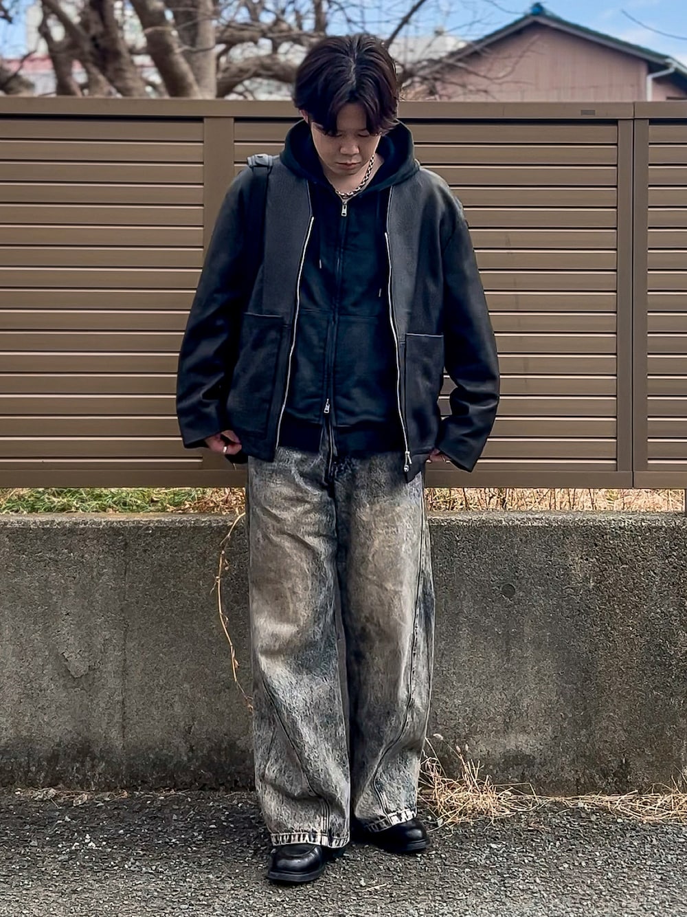 LIDNM（リドム）の「GOAT LEATHER LINIG BLOUSON（ブルゾン）」 - WEAR