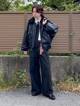 「アイテム（ミリタリージャケット）」を使った、ゐをりさん（メンズ・171cm）の秋コーディネート