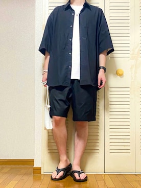 「UNIQLO U」｜ゐをりさん（メンズ・171cm）の夏コーディネート