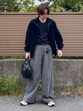 「アイテム（イヤリング）」を使った、ゐをりさん（メンズ・171cm）の秋コーディネート
