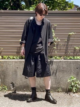 「アイテム（ブーツ）」を使った、ゐをりさん（メンズ・171cm）の夏コーディネート