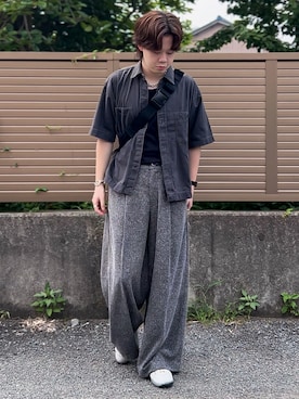 「アイテム（メッセンジャーバッグ）」を使った、ゐをりさん（メンズ・171cm）の夏コーディネート