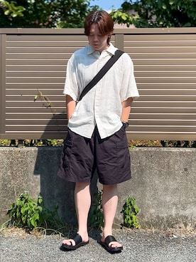 「no brand（ノーブランド）のアイテム」を使った、ゐをりさん（メンズ・171cm）の夏コーディネート