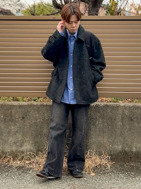 「アイテム（バックパック/リュック）」を使った、ゐをりさん（メンズ・171cm）の冬コーディネート