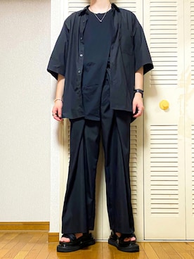 「パールアクセ」｜「アイテム（アナログ腕時計）」を使った、ゐをりさん（メンズ・171cm）の夏コーディネート