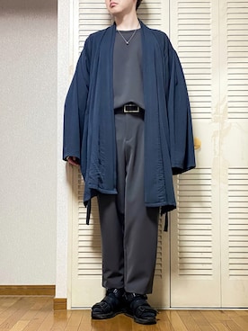 「秋トレンド2021」｜「アイテム（その他アウター）」を使った、ゐをりさん（メンズ・171cm）の秋コーディネート