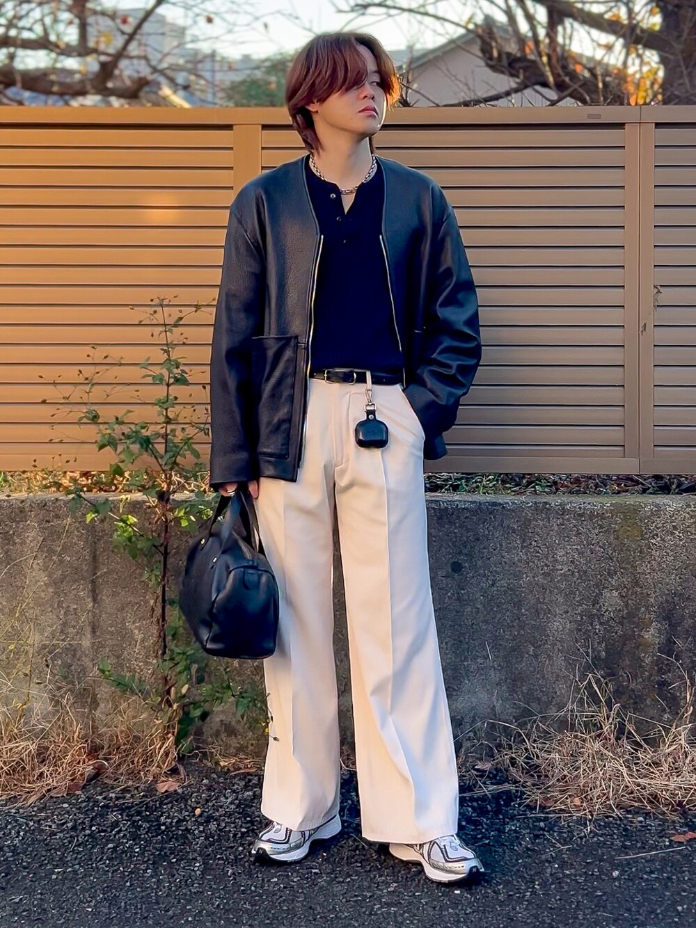 LIDNM（リドム）の「GOAT LEATHER LINIG BLOUSON（ブルゾン）」 - WEAR